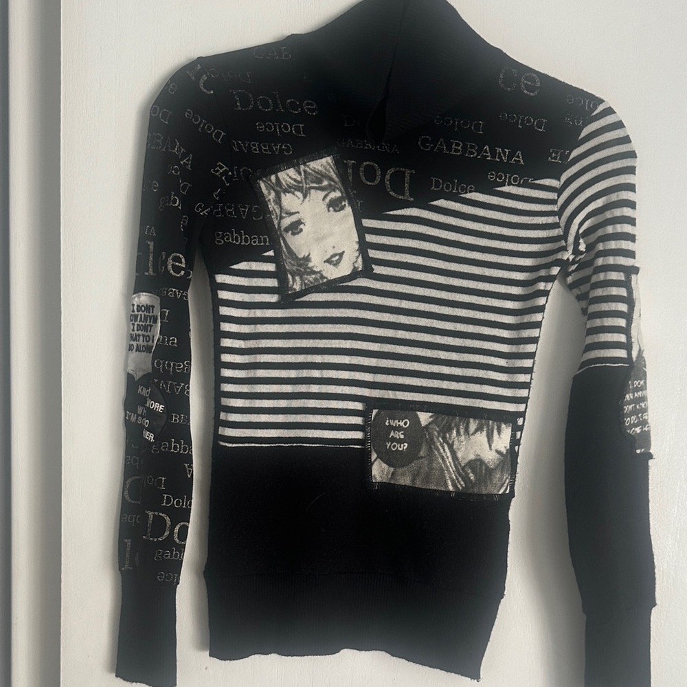 Dolce & Gabbana Monochrome Graphic Sweater